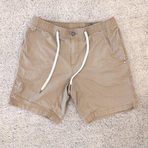 Vuori Ripstop Shorts Mens Size Large Brown Tan Khaki Drawstring Hiking Climbing